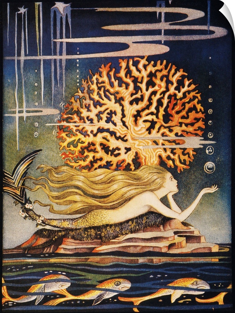 'The Little Mermaid.' Drawing, 1932, by Jeannie Harbour for the fairy tale by Hans Christian Andersen.