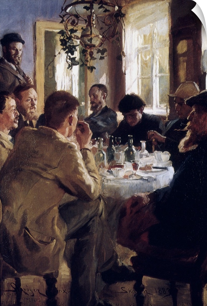 Kroyer, At Lunch, 1883. 'At Lunch.' Oil On Canvas By Peder Severin Kroyer, 1883.
