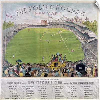 Baseball, 1887. The Polo Grounds in Upper Manhattan, New York