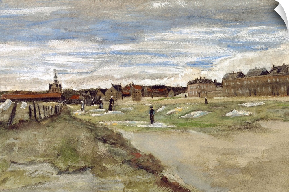 Van Gogh, Bleaching Ground. 'Bleaching Ground At Scheveningen.' Oil On Canvas, Vincent Van Gogh, July 1882.