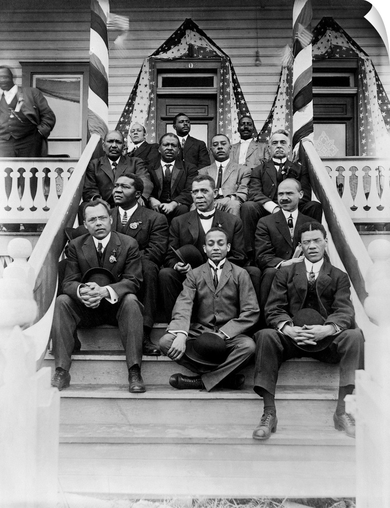 BOOKER T. WASHINGTON (1856-1915). American educator. Washington (second row, center), with his colleagues. Photograph, c1915.