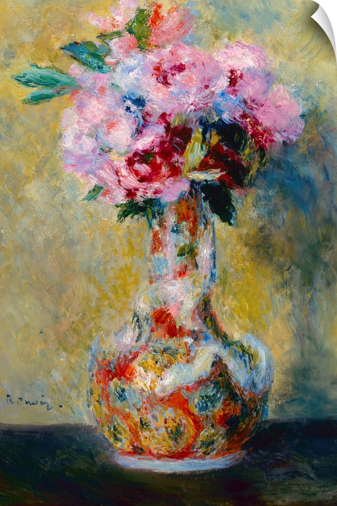 Renoir, Bouquet In A Vase. Oil On Canvas, Pierre-Auguste Renoir, 1878.