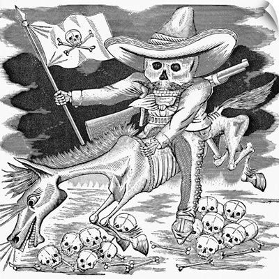 Calavera Zapatista, attributed to Jose Guadalupe Posada