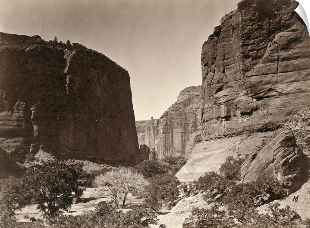 Canyon De Chelly, 1873. Canyon De Chelly, Arizona. Photographed By Timothy O'Sullivan, 1873.