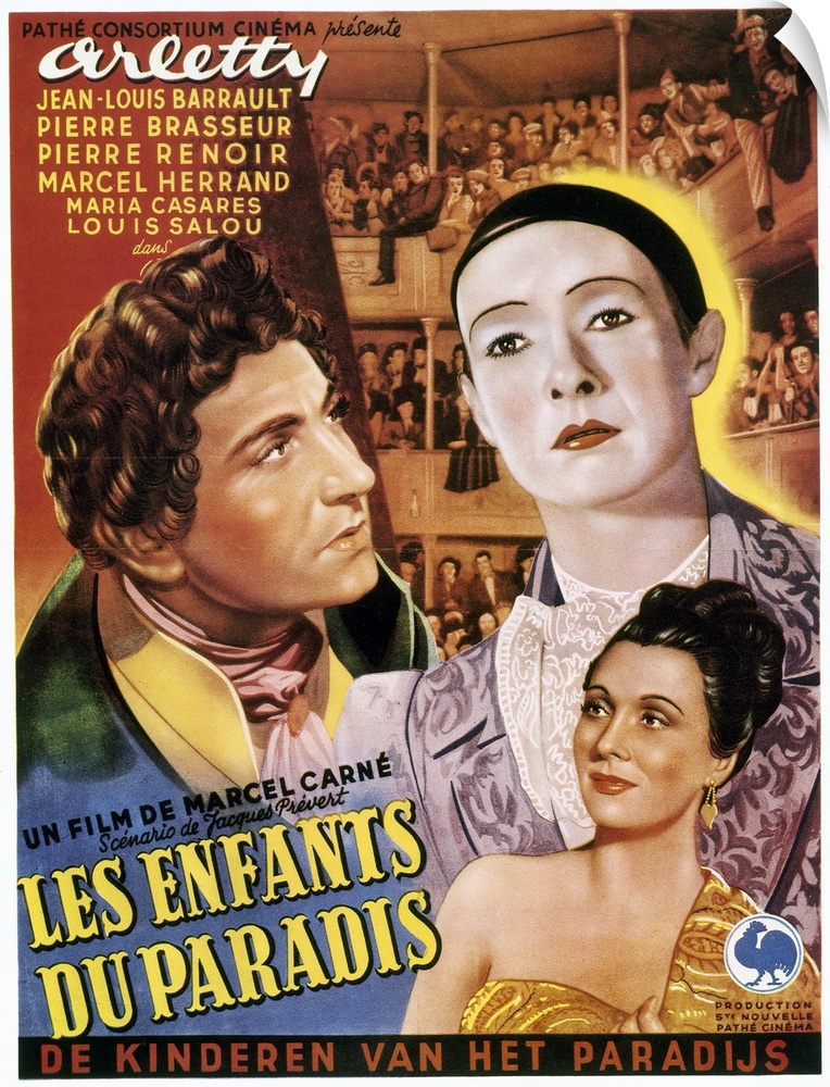 French poster for the film 'Les Enfants du Paradis' ('Children of Paradise'), 1945, directed by Marcel Carn? and featuring...