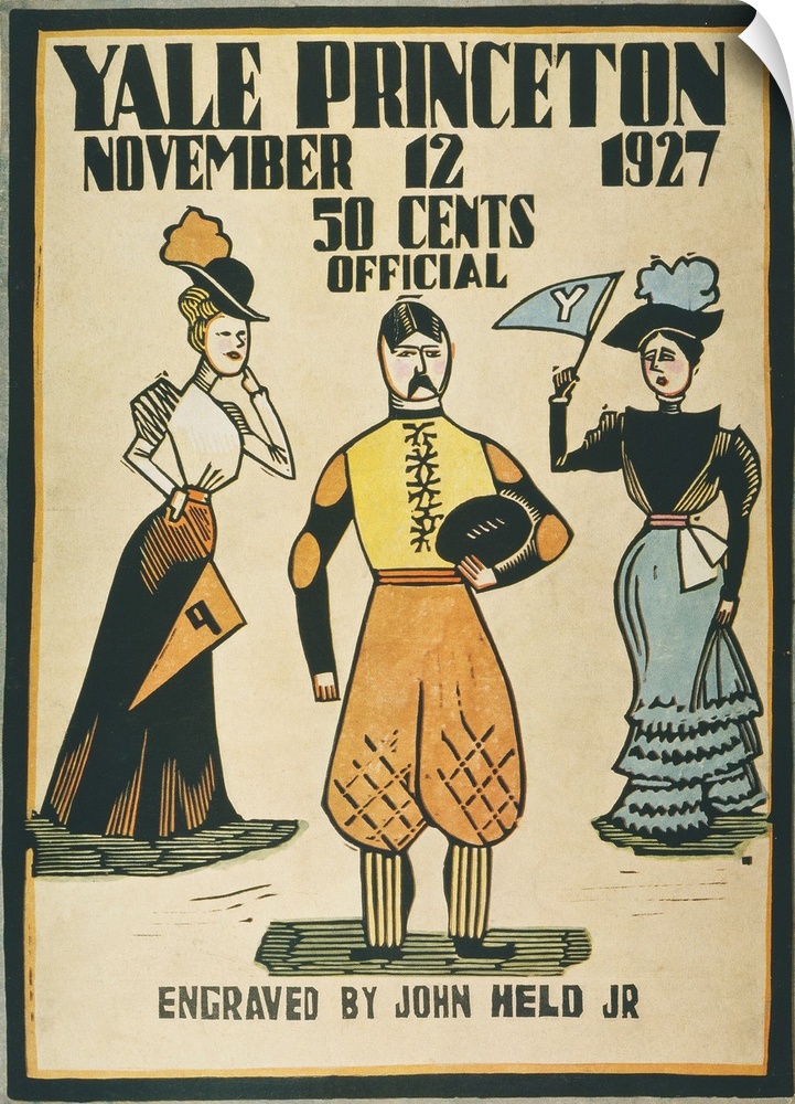 Program cover for the Yale vs. Princeton football game of 12 November 1927.