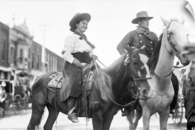 Cowboy And Cowgirl, c1908
