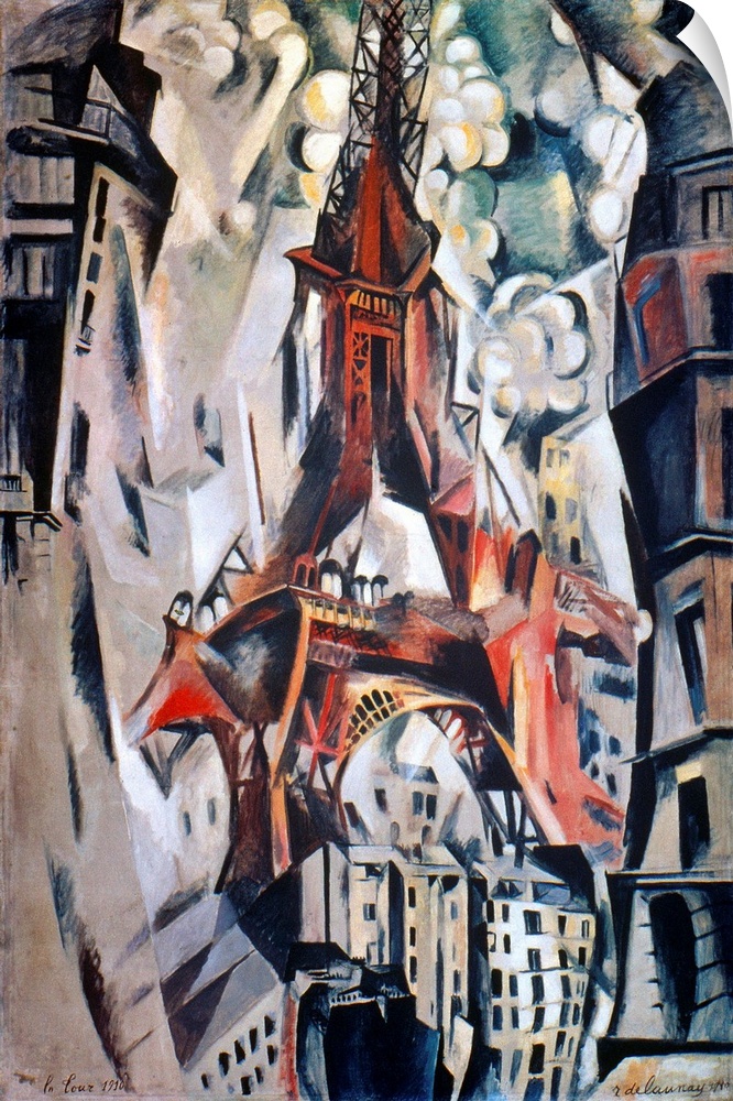 Oil on canvas by Robert Delaunay, 1910.