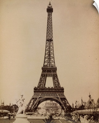 Eiffel Tower during the Universal Exposition of 1889 in Paris, France