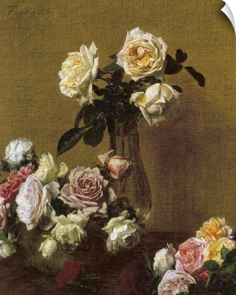 Fantin-Latour, Roses, 1884. Oil On Canvas By Henri Fantin-Latour, 1884.