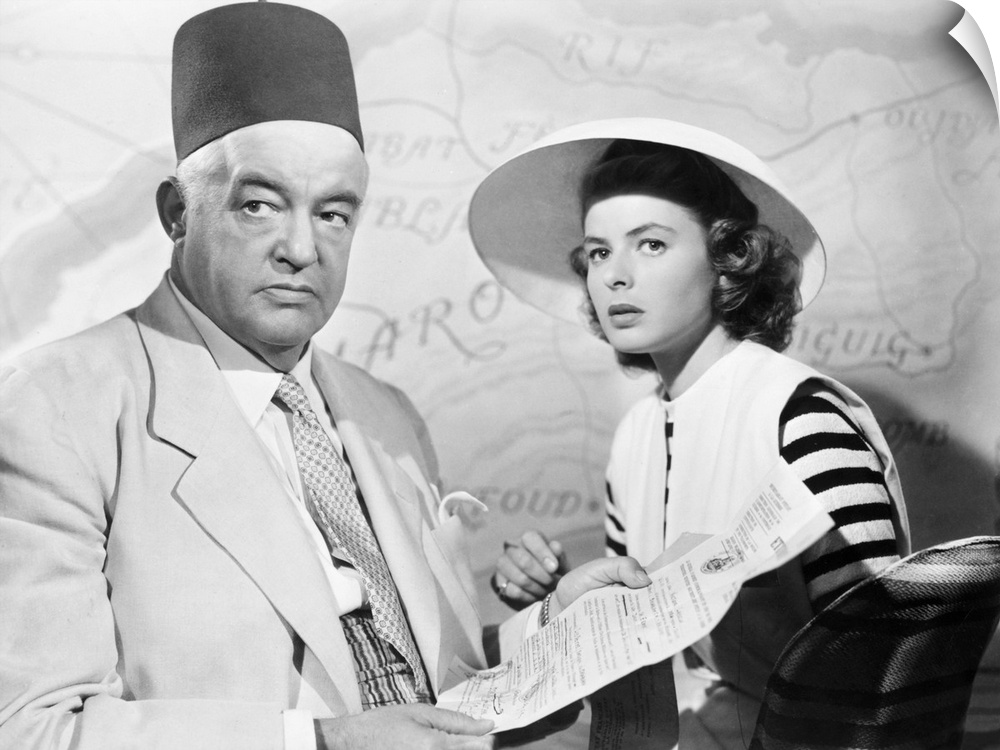 Sidney Greenstreet and Ingrid Bergman in 'Casablanca' directed by Michael Curtiz, 1942.