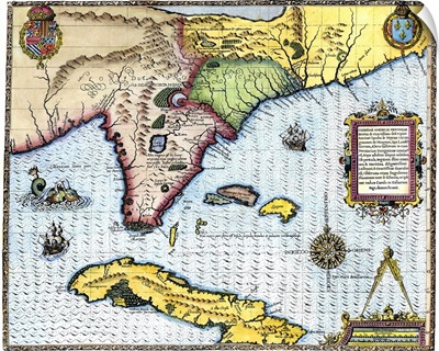 Florida, Map, 1591