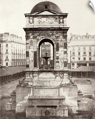 Fontaine des Innocents in Paris, France, 1858