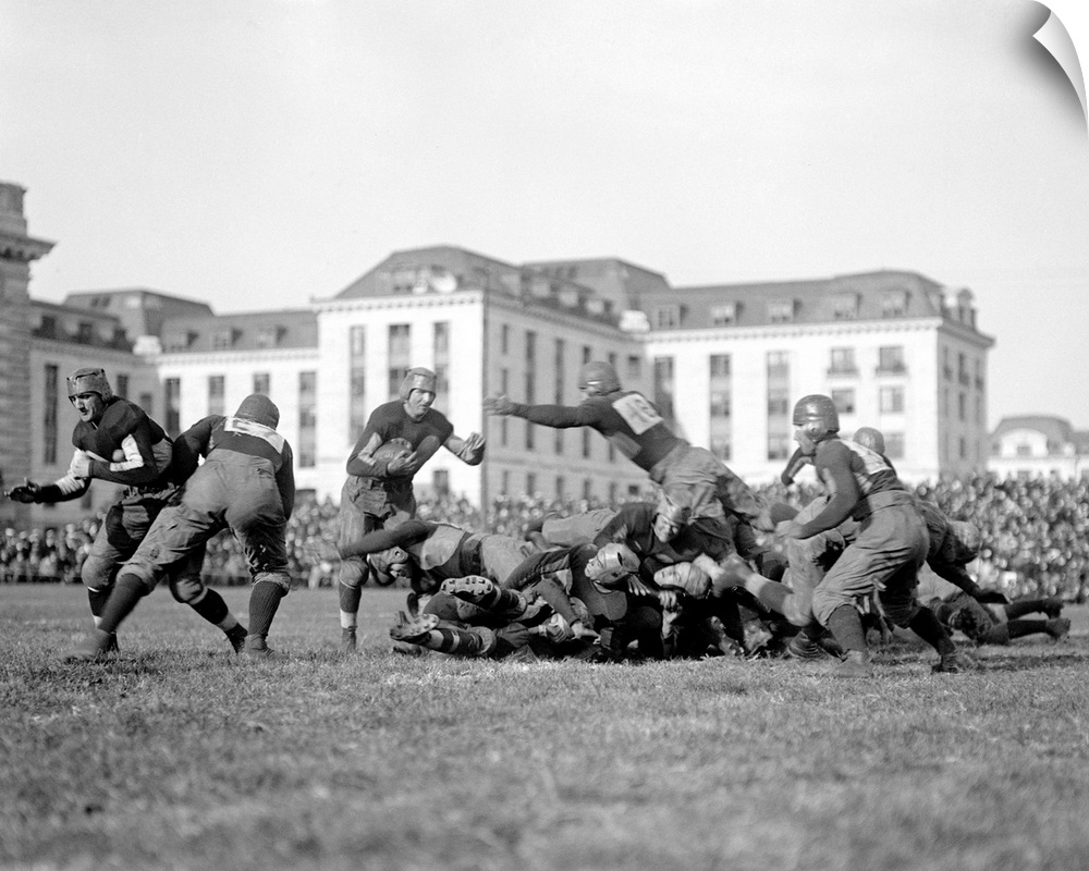 An American football game, c1915.