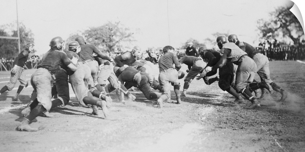 An American football game, c1902.