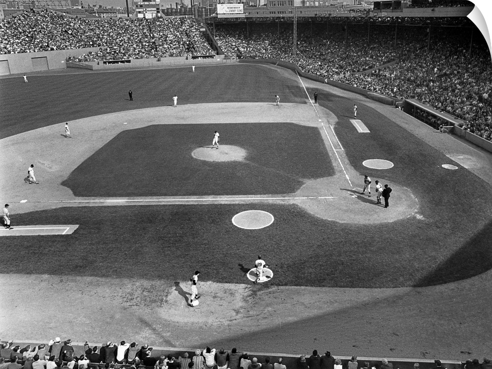 Game between the Boston Red Sox (in the field) and the Minnesota Twins at Fenway Park in Boston, Massachusetts, on the las...