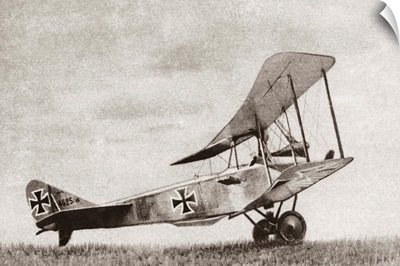 German biplane that was later shot down by French guns during World War I, 1916