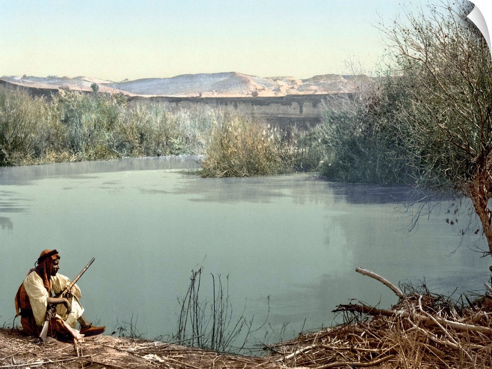 Holy Land, River Jordan. the River Jordan. Photochrome, C1895.