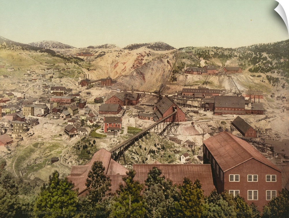 Homestake Gold Mine, C1900. View Of the Homestake Gold Mine Near Lead City, South Dakota. Photochrome, C1900.