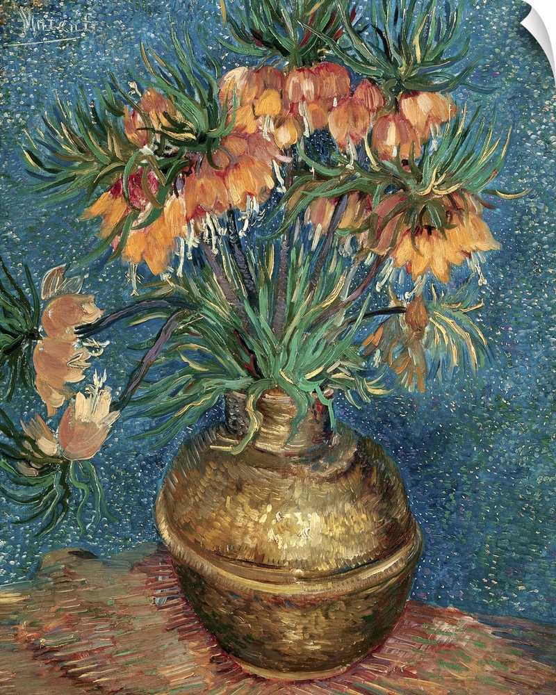 Van Gogh, Fritillaries, 1887. 'Imperial Fritillaries In A Copper Vase.' Oil On Canvas, Vincent Van Gogh, 1887.