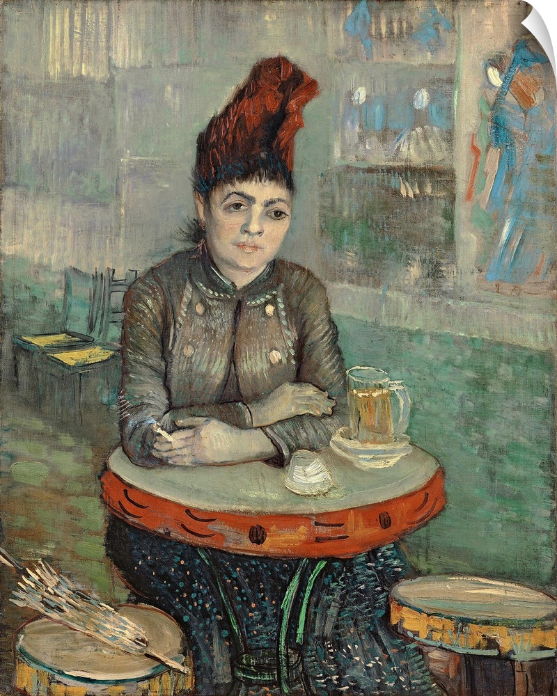 Van Gogh, In the Cafe. 'In the Cafe - Agostina Segatori In Le Tambourin.' Oil On Canvas, Vincent Van Gogh, C1887.