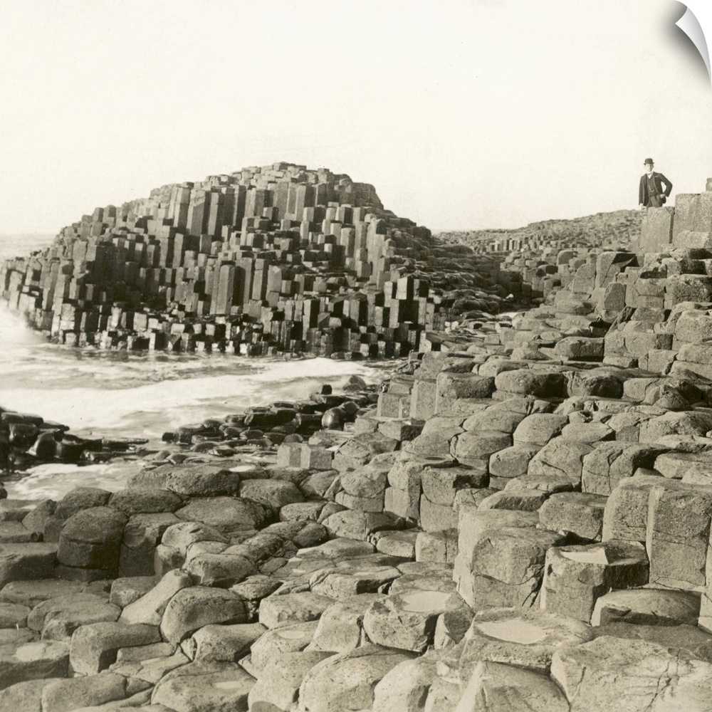 Ireland, Giant's Causeway. View Of the Giant's Causeway, County Antrim, Northern Ireland. Photographed In 1901.
