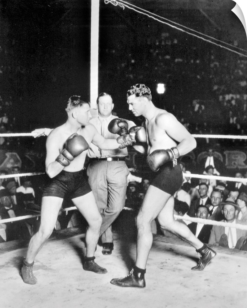American boxer. The Dempsey-Newman fight, 1925.