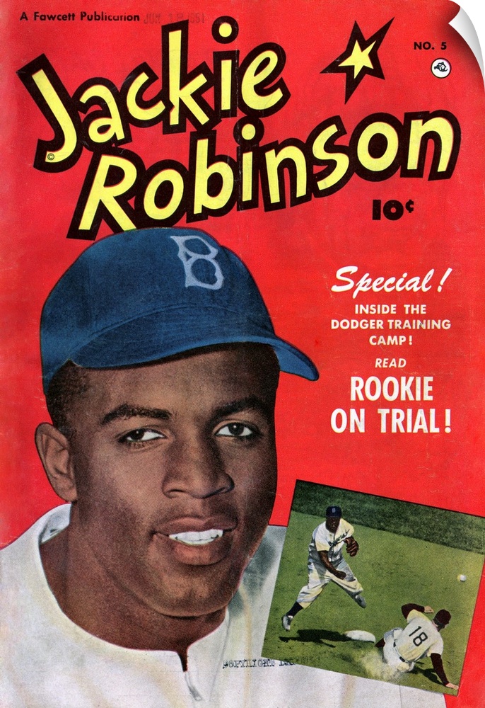 JACKIE ROBINSON (1919-1972). American baseball player. Front cover of a Jackie Robinson comic book, c1951.