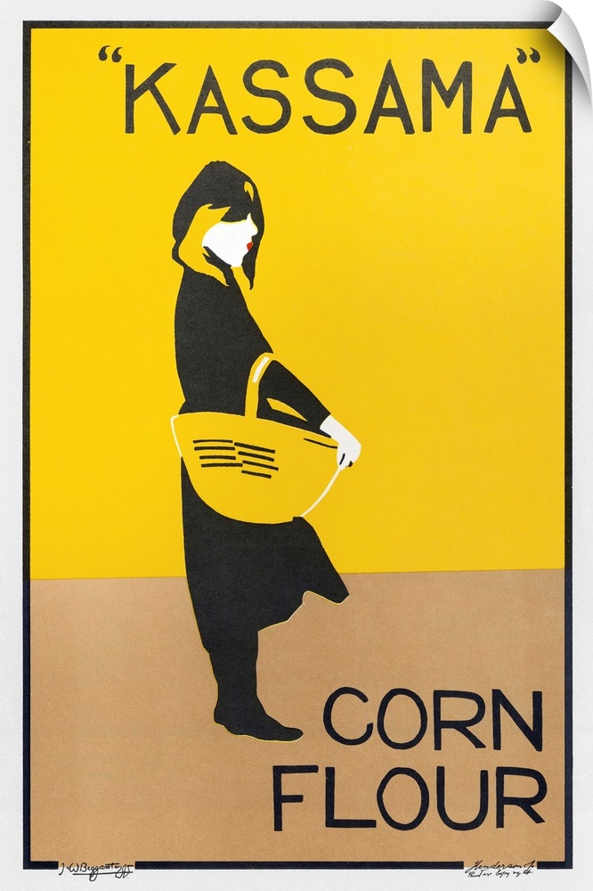 Ad, Kassama Corn Flour. Advertisement For Kassama Corn Flour. Lithograph By the Beggarstaff Brothers, 1900.