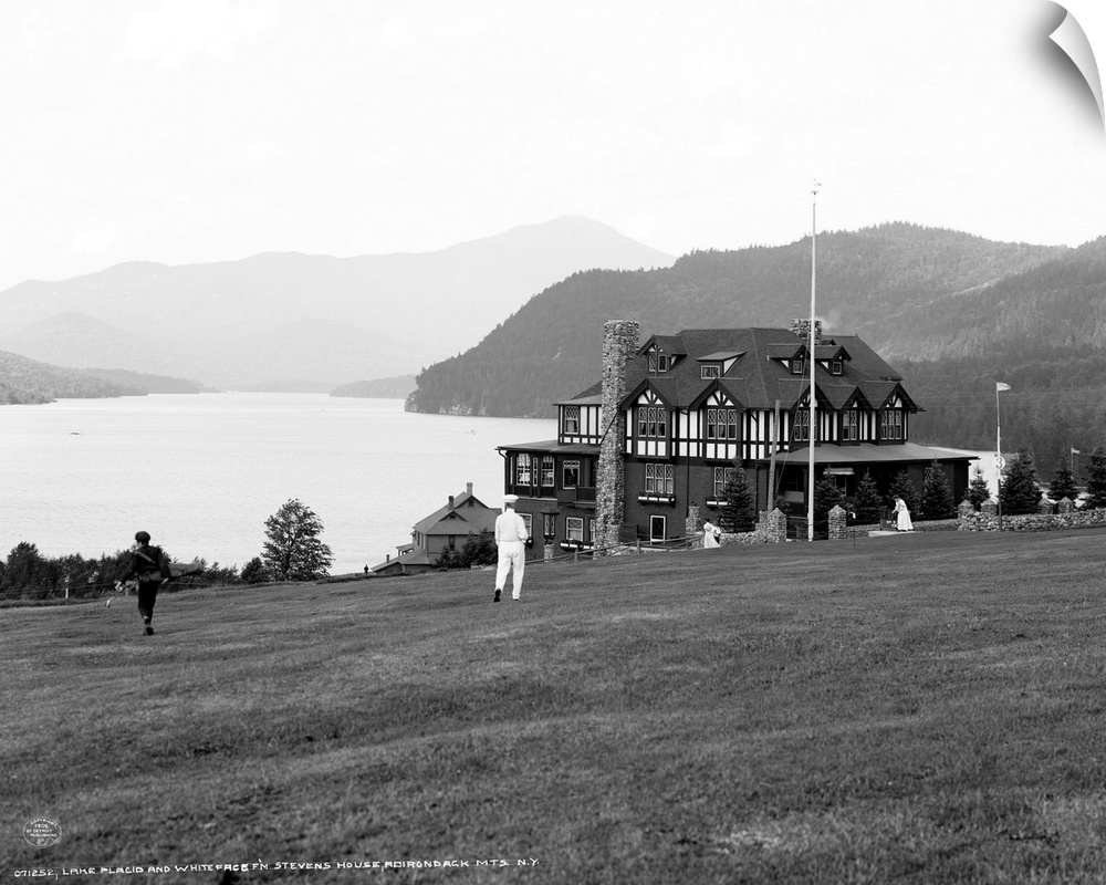 Lake Placid, C1909. Lake Placid And Whiteface Mountain In the Adirondack Mountains, New York. Photograph, C1909.