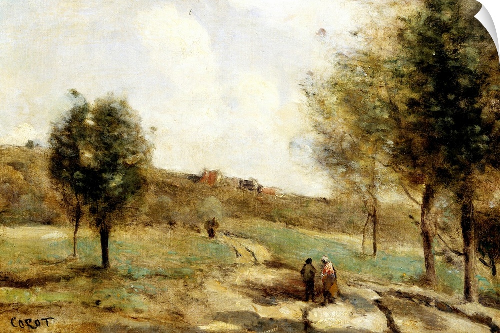 Corot, Landscape. Oil On Canvas By Jean Baptiste Camille Corot (1796-1875).