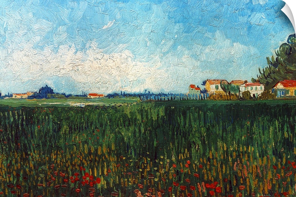 Van Gogh, Landscape, 1888. Vincent Van Gogh, Landscape Near Arles. Oil On Canvas, 1888.