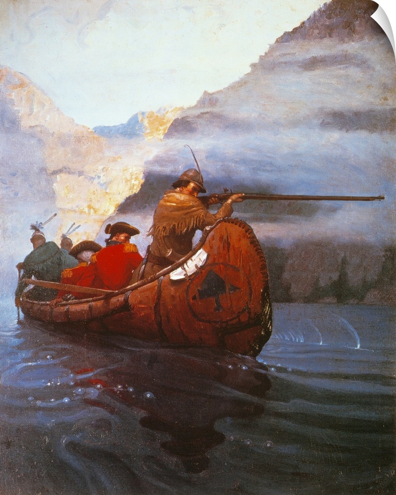 Illustration by N.C. Wyeth from the 1919 edition of 'The Last of the Mohicans' by James Fenimore Cooper.