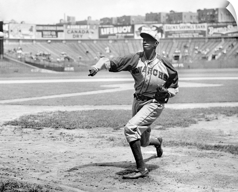 American baseball player. With the Kansas City Monarchs, 1941.