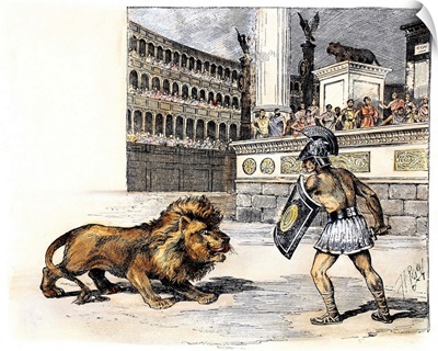 Lion and Gladiator