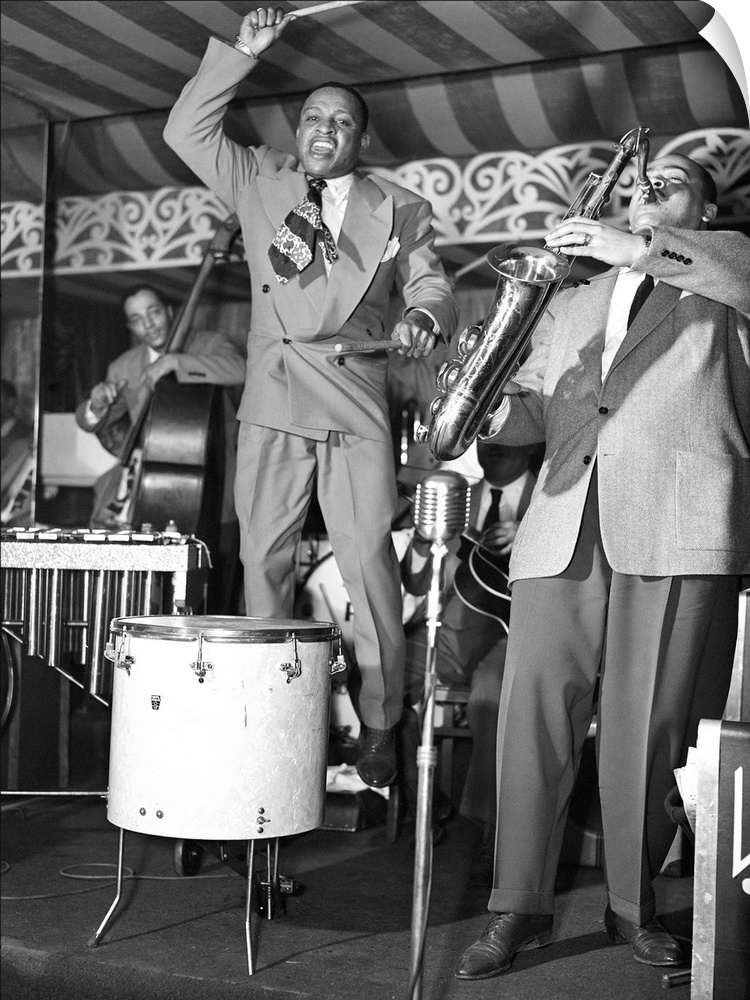 American jazz musician and bandleader. Playing with Arnett Cobb at the Aquarium in New York City. Photograph by William P....