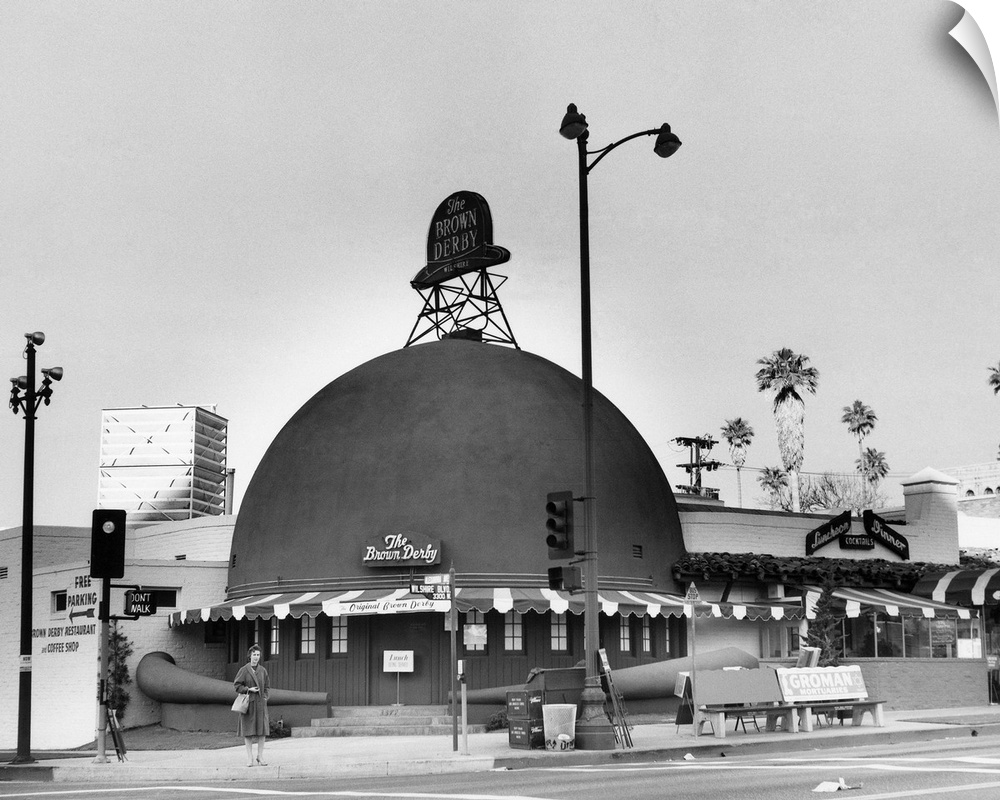 Los Angeles, Restaurant. The Brown Derby Restaurant In Los Angeles, California. Photograph, C1965.
