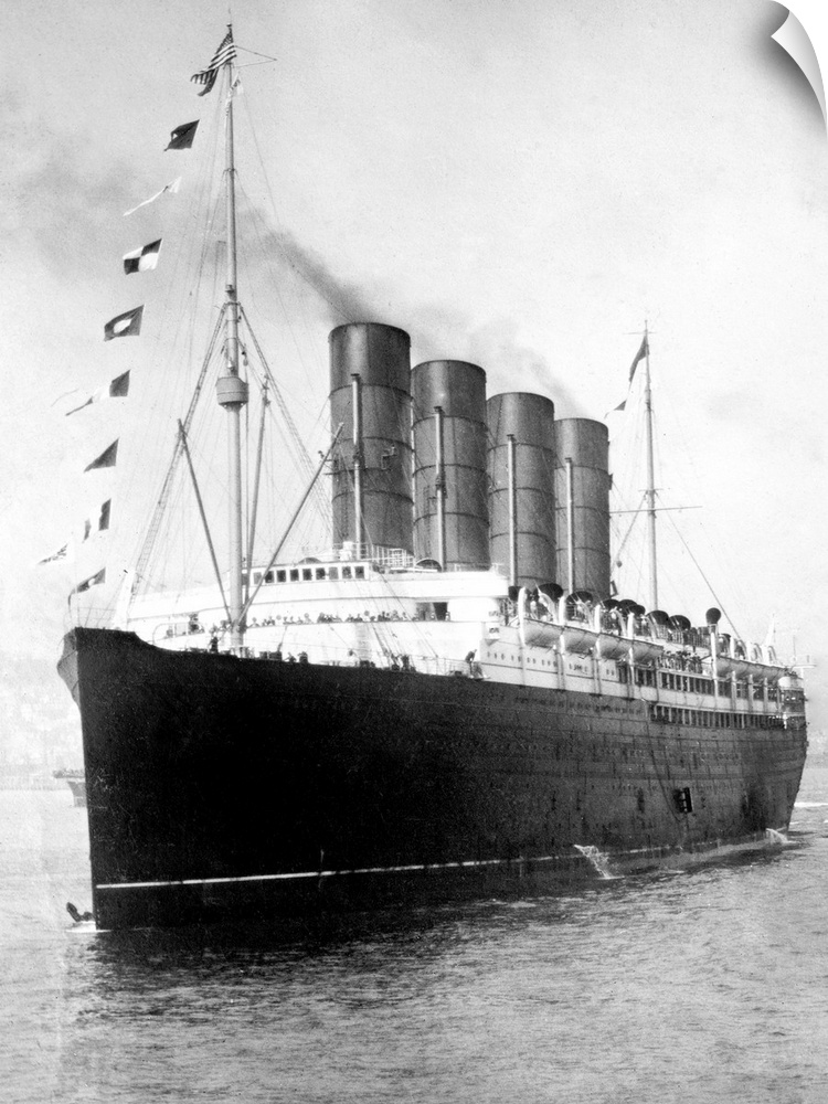 The Cunard steamship 'Lusitania', c1908-1914.