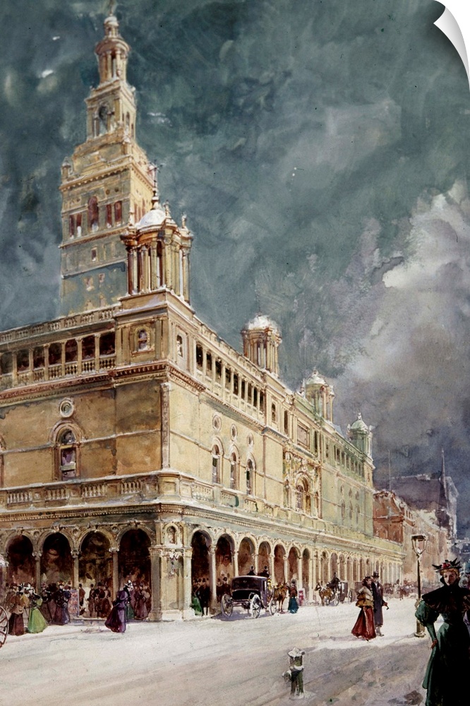 The second Madison Square Garden. Watercolor by W. Louis Sonntag, Jr., 1895.