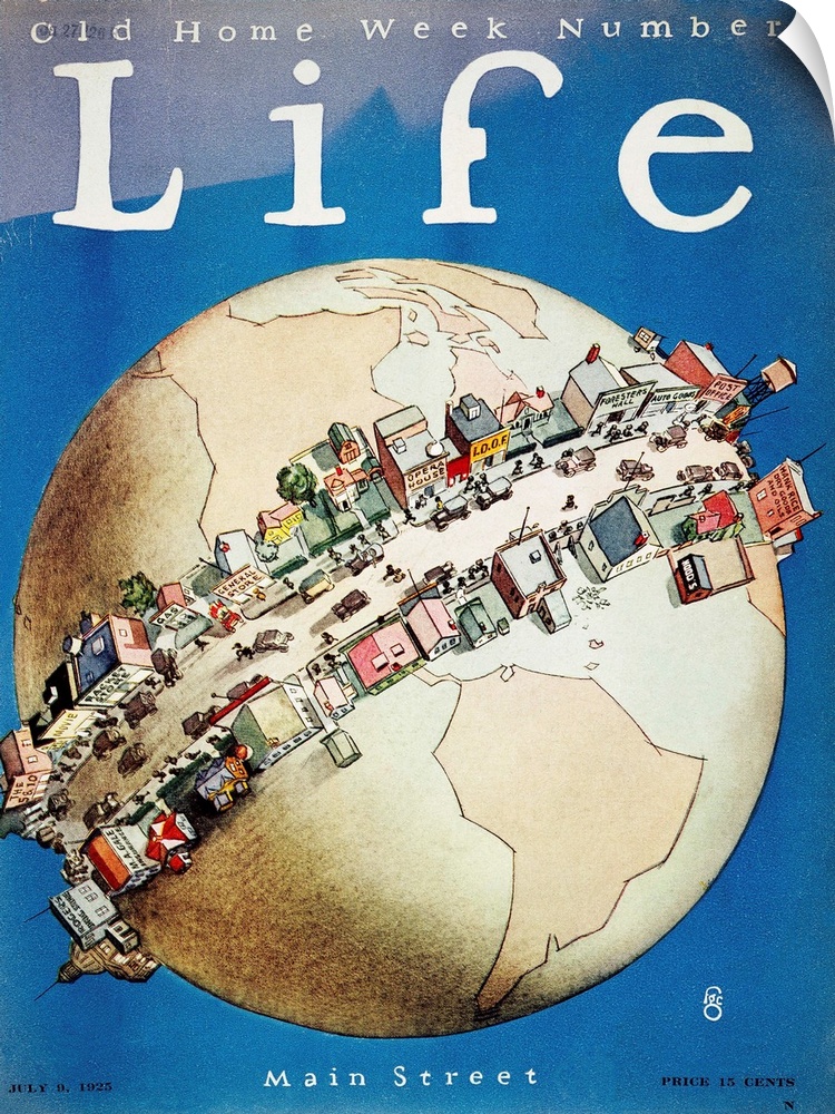 'Main Street,' 'Life' magazine cover, 1925.