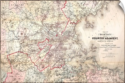 Map, Boston, 1883