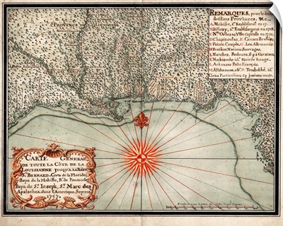 Map, Gulf Coast, 1747