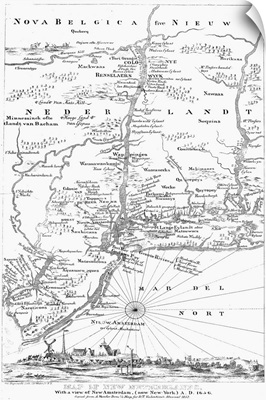 Map: New Netherlands, 1656