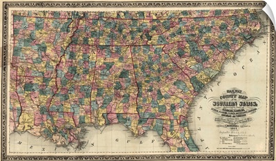 Map, Railroad, 1864