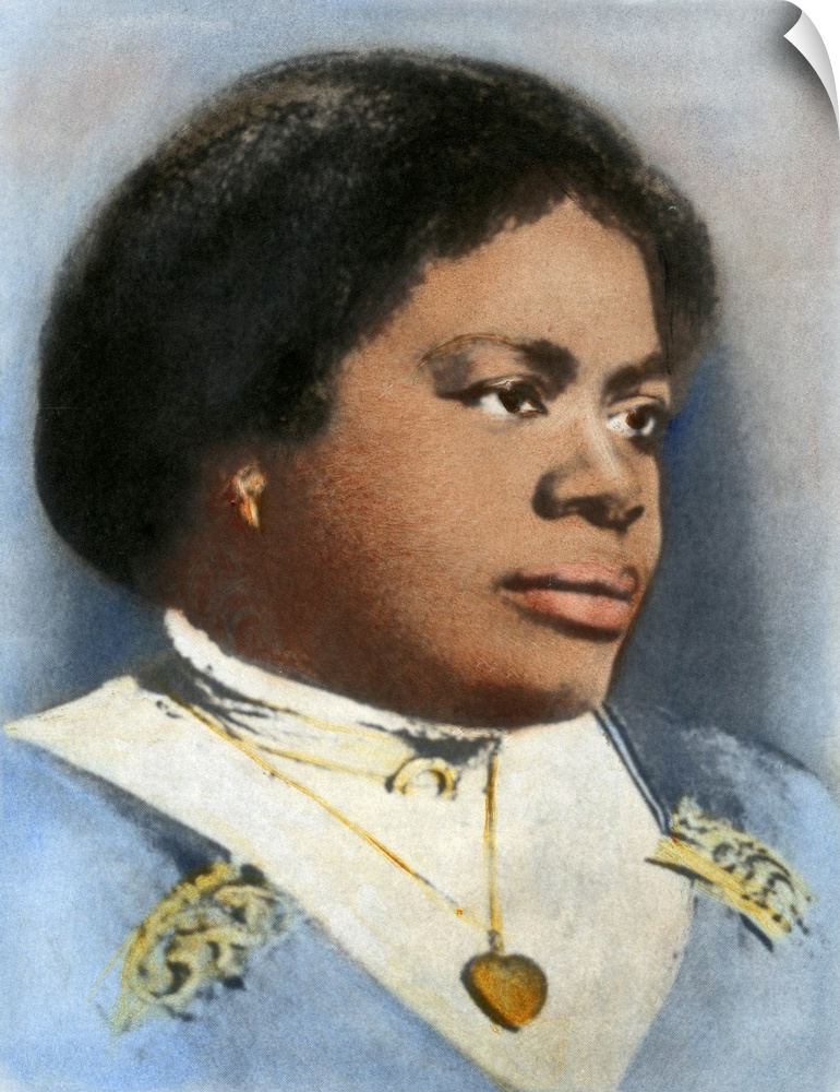 MARY McLEOD BETHUNE (1875-1955). American educator and civil rights leader. Oil over a photograph, c1895.