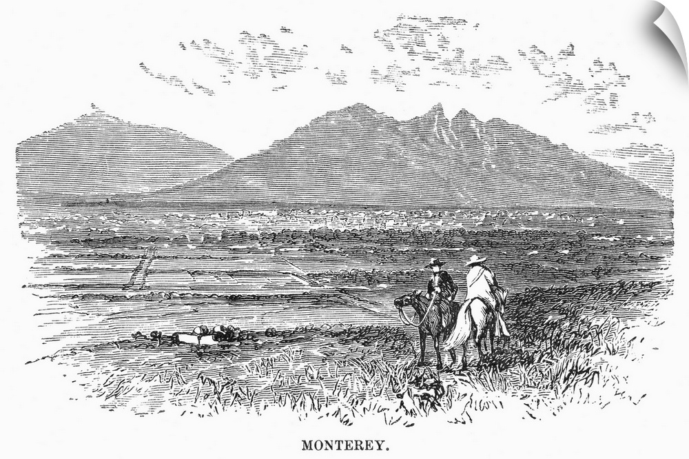 Mexico, Monterrey, C1846. Scene At Monterrey, Mexico. Line Engraving, 19th Century.