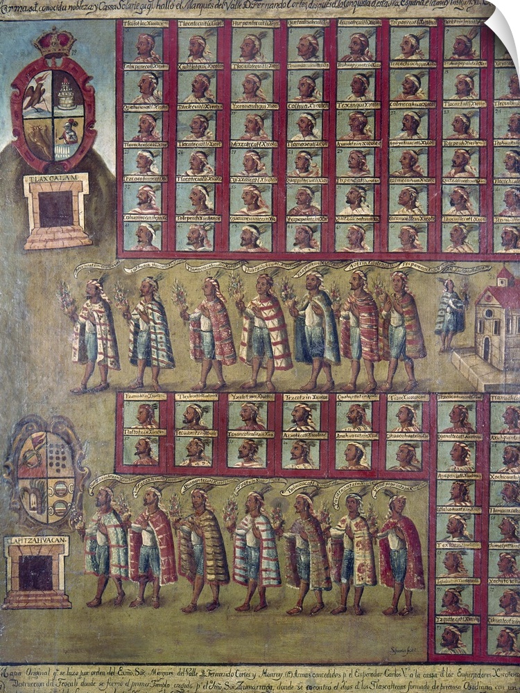 Mexican painting of Tlaxcaltec tribesmen, 16th century.