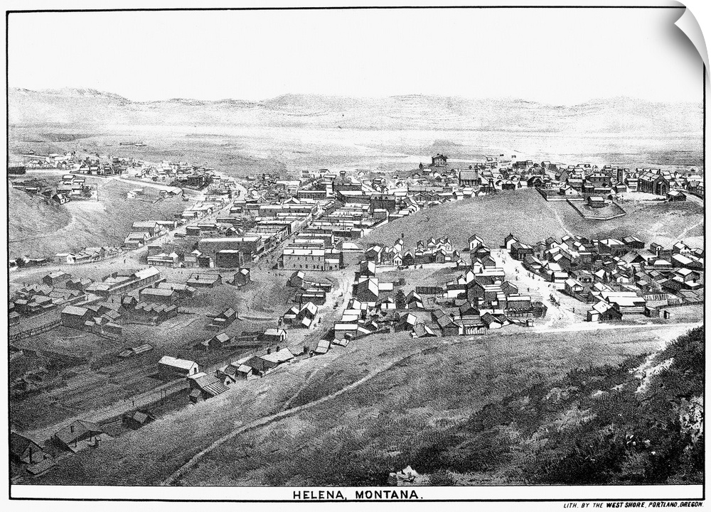 Montana, Helena, 1883. Lithograph, 1883.