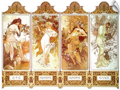 Mucha: Four Seasons, C1897, Lithograph poster