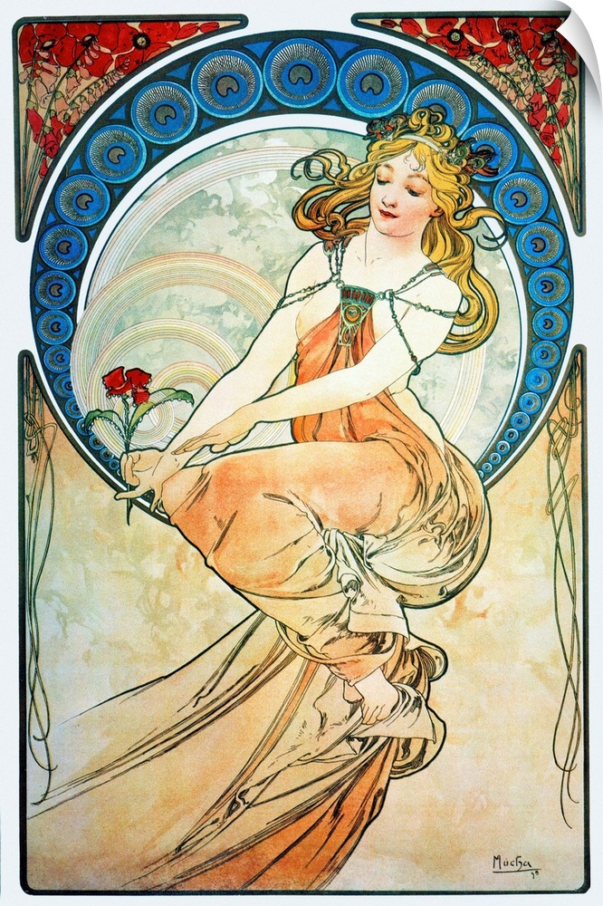 Poster design, 1898, by Alphonse Mucha.